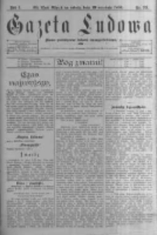 Gazeta Ludowa: pismo poświęcone ludowi ewangielickiemu. 1896.09.19 R.1 nr73