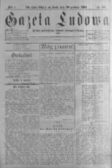Gazeta Ludowa: pismo poświęcone ludowi ewangielickiemu. 1896.12.30 R.1 nr101