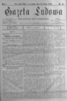 Gazeta Ludowa: pismo poświęcone ludowi ewangielickiemu. 1896.02.22 R.1 nr15