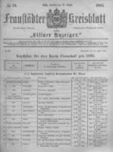 Fraustädter Kreisblatt. 1883.04.27 Nr34