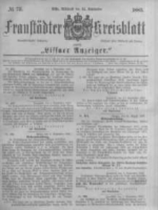 Fraustädter Kreisblatt. 1883.09.12 Nr73
