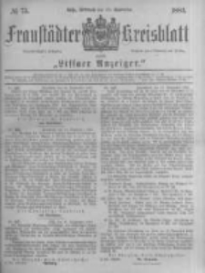 Fraustädter Kreisblatt. 1883.09.19 Nr75