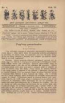 Pasieka : pismo poświęcone pszczelnictwu postępowemu 1900 nr4