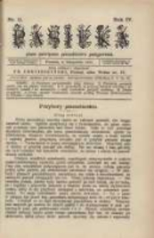 Pasieka : pismo poświęcone pszczelnictwu postępowemu 1900 nr11