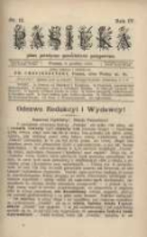 Pasieka : pismo poświęcone pszczelnictwu postępowemu 1900 nr12