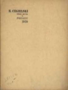 H. Cegielski Spółka Akcyjna w Poznaniu. Sprawozdanie za czas od 1 styczna do 31 grudnia 1929 r.