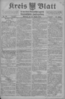 Kreis Blatt f&uuml;r den Kreis Neutomischeler zugleich Hopfenzeitung 1916.08.23 Jg.41 Nr99