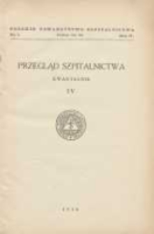 Przegląd Szpitalnictwa 1934 R.4 Nr4