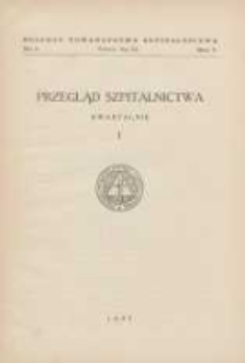 Przegląd Szpitalnictwa 1935 R.5 Nr1