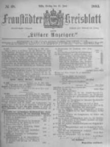 Fraust&auml;dter Kreisblatt. 1883.06.15 Nr48