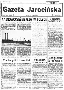 Gazeta Jarocińska 1992.07.31 Nr31(95)