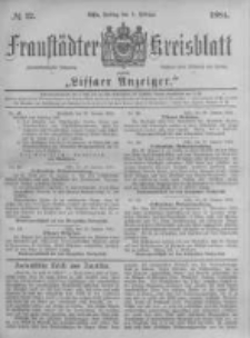 Fraustädter Kreisblatt. 1884.02.08 Nr12