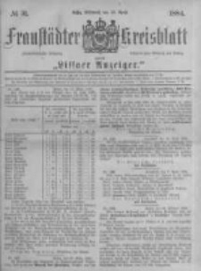 Fraustädter Kreisblatt. 1884.04.16 Nr31