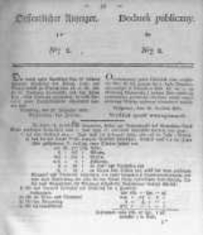 Oeffentlicher Anzeiger zum Amtsblatt No.2. der Königl. Preuss. Regierung zu Bromberg. 1838