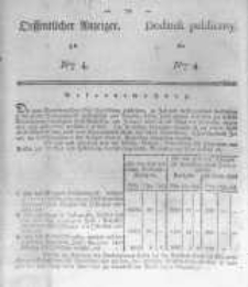 Oeffentlicher Anzeiger zum Amtsblatt No.4. der Königl. Preuss. Regierung zu Bromberg. 1838