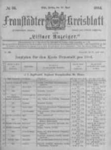 Fraustädter Kreisblatt. 1884.04.25 Nr34