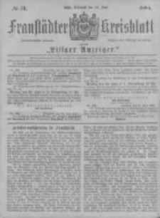 Fraustädter Kreisblatt. 1884.06.25 Nr51