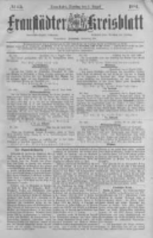 Fraustädter Kreisblatt. 1884.08.05 Nr63