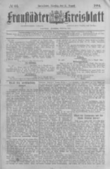 Fraustädter Kreisblatt. 1884.08.12 Nr65