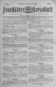 Fraustädter Kreisblatt. 1884.08.29 Nr70