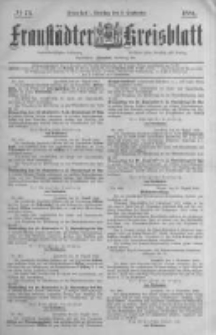 Fraustädter Kreisblatt. 1884.09.09 Nr73