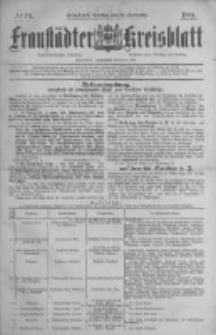 Fraustädter Kreisblatt. 1884.09.30 Nr79