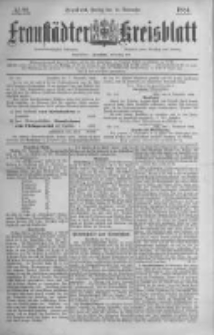 Fraustädter Kreisblatt. 1884.11.14 Nr92
