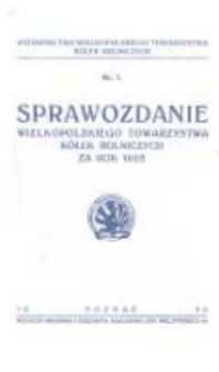 Sprawozdanie Wielkopolskiego Towarzystwa Kółek Rolniczych za rok 1928