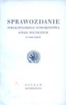 Sprawozdanie Wielkopolskiego Towarzystwa Kółek Rolniczych za rok 1932/33