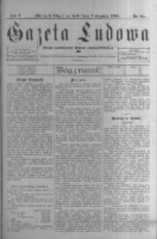 Gazeta Ludowa: pismo poświęcone ludowi ewangielickiemu. 1898.08.03 R.3 nr60