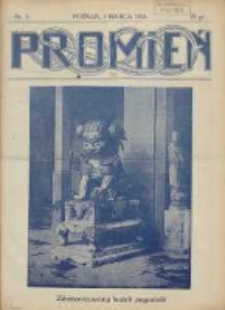Promień: ilustrowany dwutygodnik dla wszystkich 1928.03.01 R.4 Nr5
