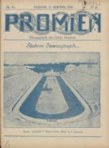 Promień: dwutygodnik rodzin polskich 1928.08.15 R.4 Nr16