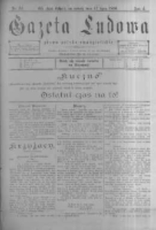 Gazeta Ludowa: pismo polsko-ewangielickie. 1899.07.15 R.4 nr52