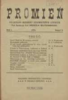Promień: kwartalnik słuchaczy uniwersytetów ludowych 1925 R.1 Z.2