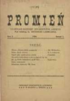 Promień: kwartalnik słuchaczy uniwersytetów ludowych 1926 R.2 Z.1