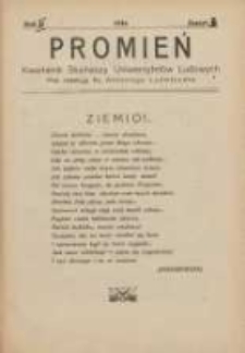 Promień: kwartalnik słuchaczy uniwersytetów ludowych 1926 R.2 Z.3