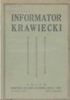 Informator Krawiecki: organ wychodzący z Pierwszej Polskiej Akademji Kroju i M&oacute;d w Poznaniu 1922.01.05 R.1 Nr1