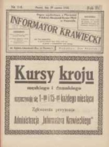 Informator Krawiecki: organ wychodzący z Pierwszej Polskiej Akademji Kroju i M&oacute;d w Poznaniu 1925.06.29 R.4 Nr7/8