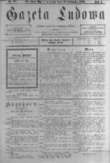 Gazeta Ludowa: pismo polsko-ewangielickie. 1899.11.22 R.4 nr87