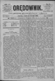 Orędownik: pismo poświęcone sprawom politycznym i spółecznym 1885.02.13 R.15 Nr35
