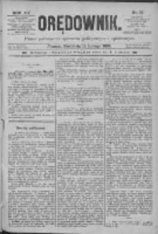 Orędownik: pismo poświęcone sprawom politycznym i spółecznym 1885.02.15 R.15 Nr37