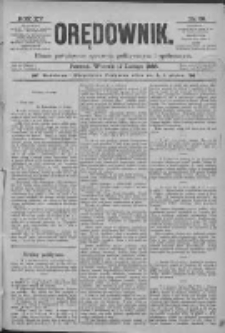Orędownik: pismo poświęcone sprawom politycznym i spółecznym 1885.02.17 R.15 Nr38