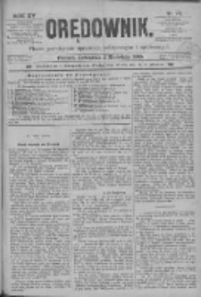 Orędownik: pismo poświęcone sprawom politycznym i spółecznym 1885.04.02 R.15 Nr75
