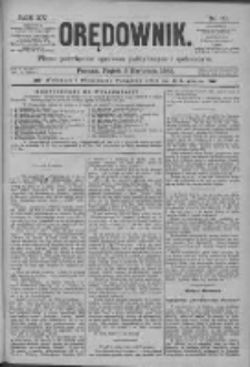 Orędownik: pismo poświęcone sprawom politycznym i spółecznym 1885.04.03 R.15 Nr76