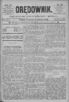 Orędownik: pismo poświęcone sprawom politycznym i spółecznym 1885.06.04 R.15 Nr125