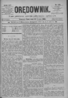 Orędownik: pismo poświęcone sprawom politycznym i spółecznym 1885.07.23 R.15 Nr165