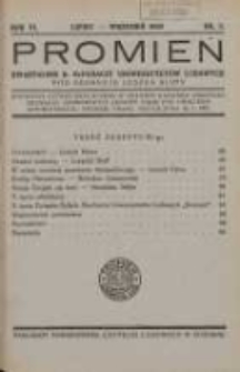Promień: kwartalnik b. słuchaczy uniwersytetów ludowych 1930 lipiec/wrzesień R.6 Nr3