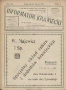 Informator Krawiecki: organ wychodzący z Pierwszej Polskiej Akademji Kroju i M&oacute;d w Poznaniu 1922.06.20 R.1 Nr16