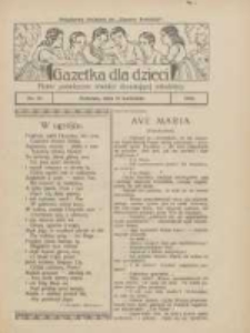 Gazetka dla Dzieci: pismo poświęcone również dorastającej młodzieży: bezpłatny dodatek do "Gazety Polskiej" 1924.04.10 Nr12