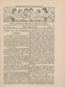 Gazetka dla Dzieci: pismo poświęcone również dorastającej młodzieży: bezpłatny dodatek do "Gazety Polskiej" 1924.05.22 Nr18